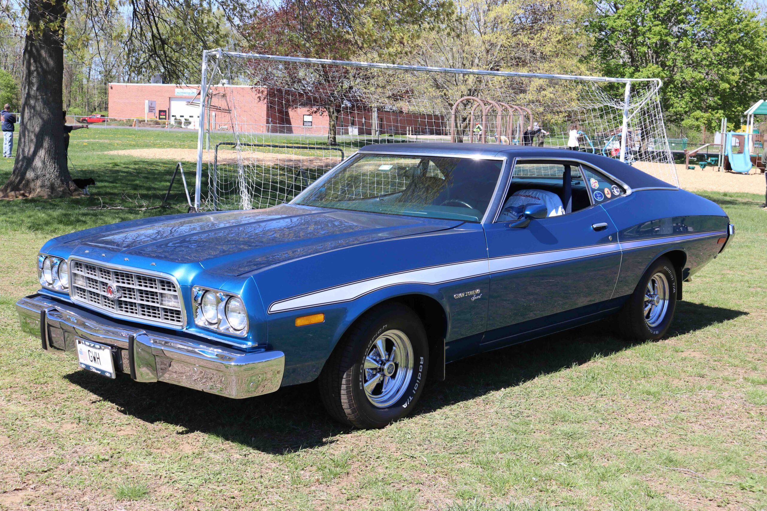 Greenlight 1/64 - Ford Gran Torino Sport 1974 Blu - Modello Pressofuso